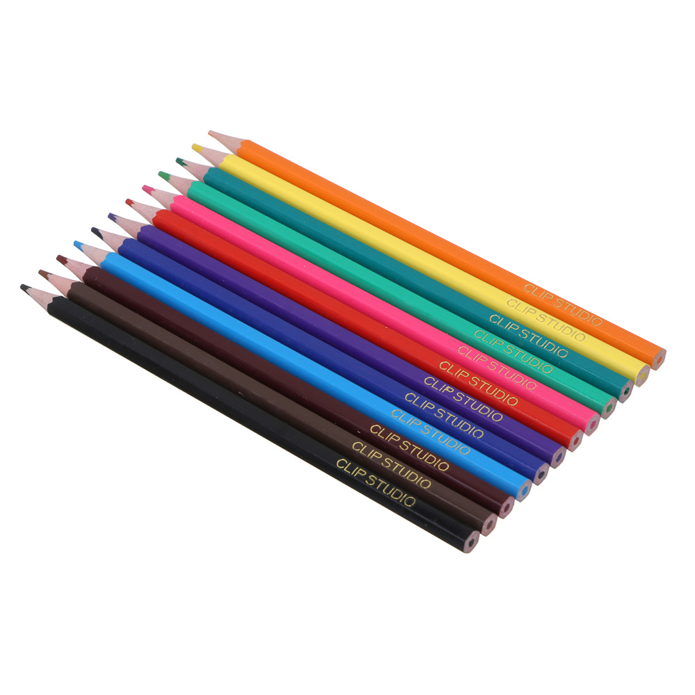 Кавай Карандаши 12 цветов шестигранные заточенные, улучшенное письмо, пластик, в карт.коробке, арт.№ 228-008