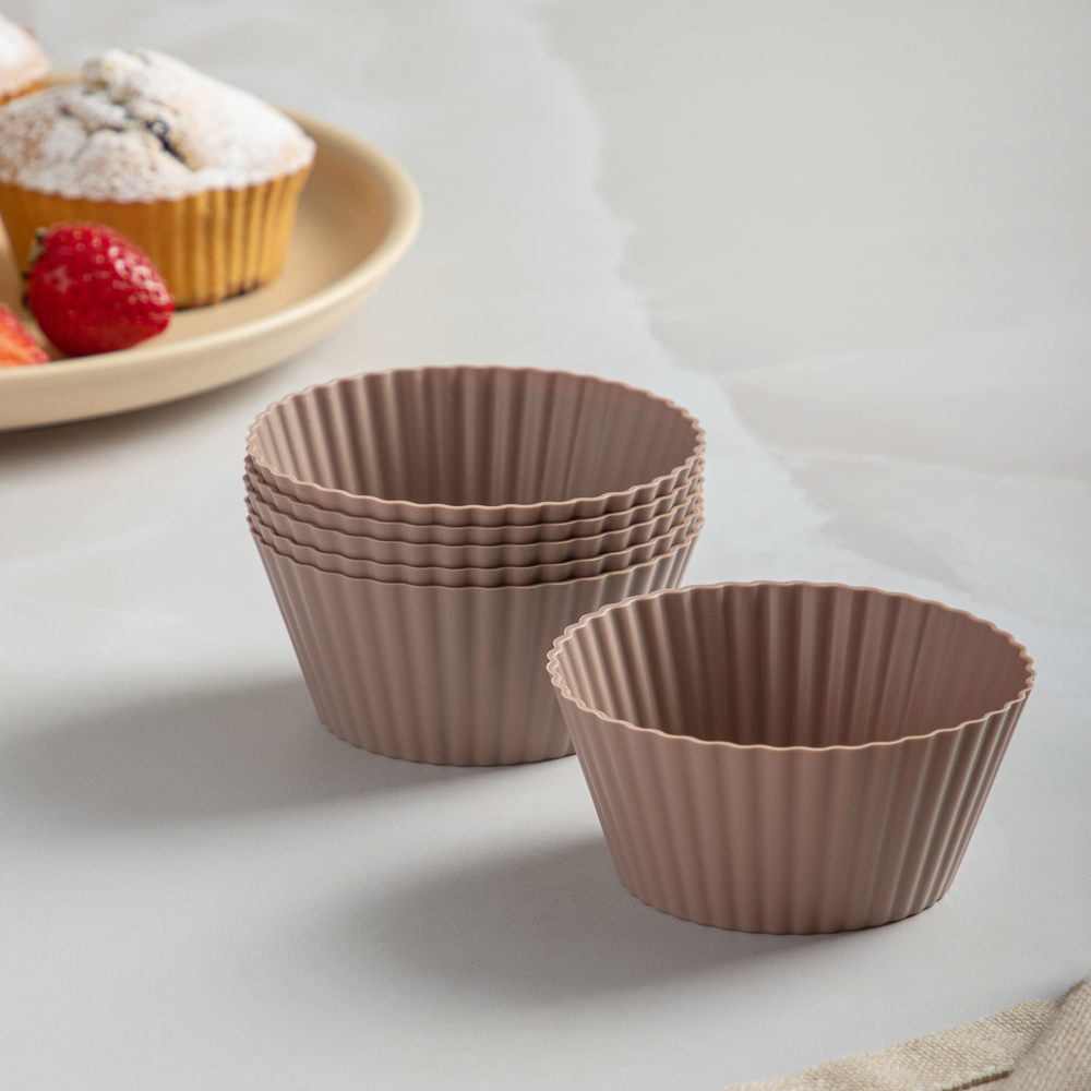 SATOSHI Алион Набор форм для выпечки кексов 6шт, 9,5x4,4см, силикон, арт.№ 856-113