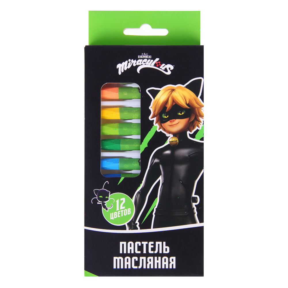 Супер-Кот Восковые карандаши "Пастель масляная", 12 цветов, в картонной коробке, серия "Кор", арт.№ 811-011