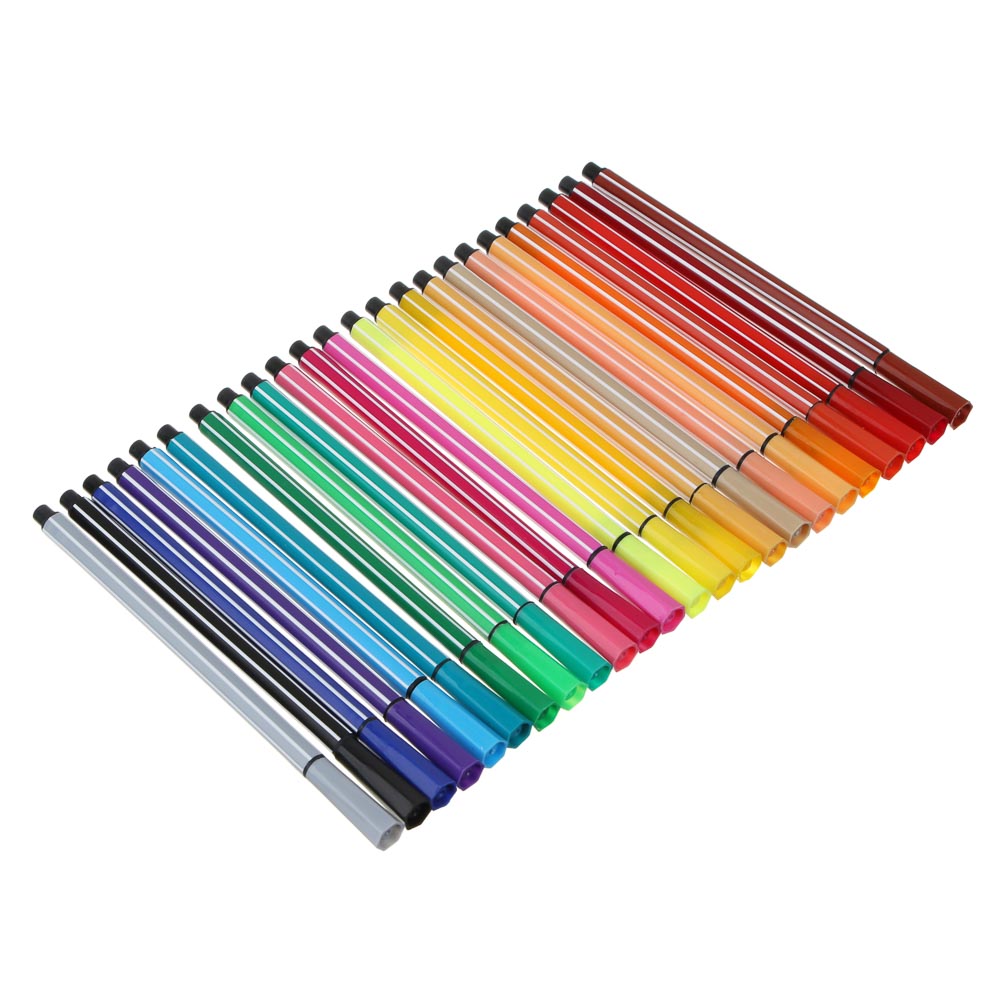 Супер-Кот Набор смываемых фломастеров, 24 цвета, пластиковая туба, серия "Кор", арт.№ 811-012