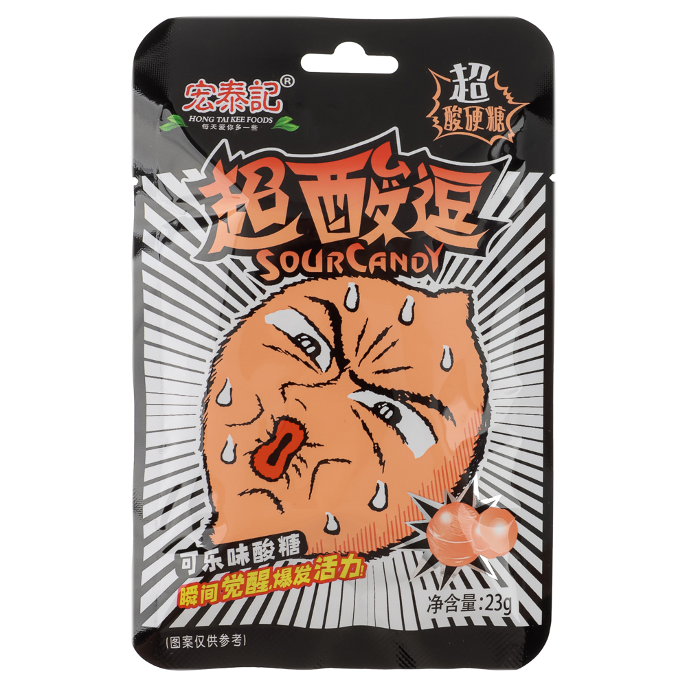 Кислые конфеты HONG TAI KEE, 23 гр, кола, арт.№ 347-456