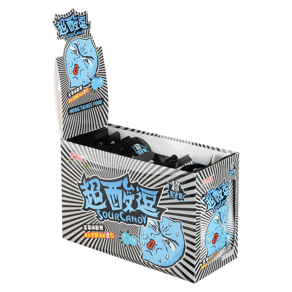 Кислые конфеты HONG TAI KEE, 23 гр, черника, арт.№ 347-458