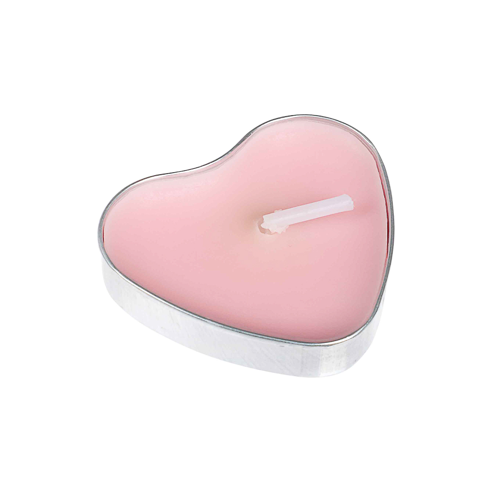 Свеча в виде сердца в гильзе, набор 10 шт, металл, парафин, 17х7,2х1см, 2 цвета, арт.№ 508-465