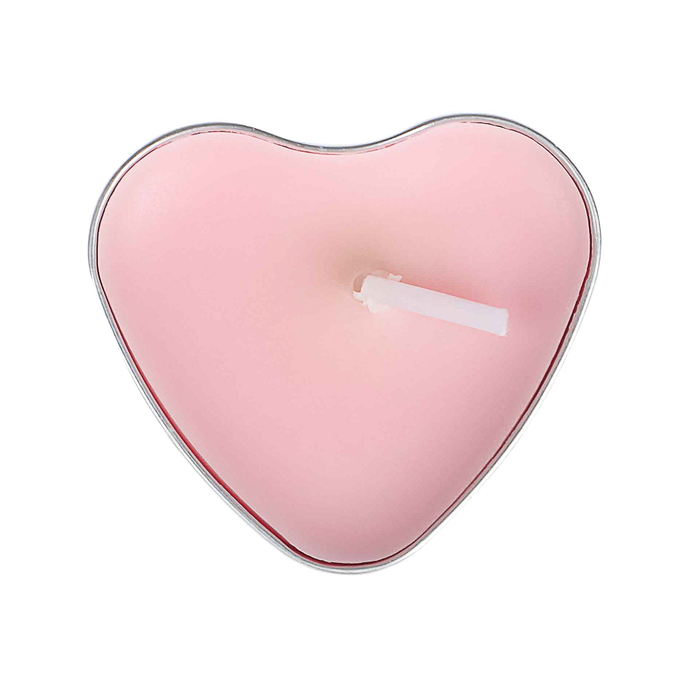 Свеча в виде сердца в гильзе, набор 10 шт, металл, парафин, 17х7,2х1см, 2 цвета, арт.№ 508-465