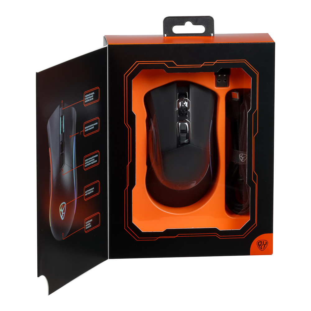 BY Игровая мышь беспроводная Rocket 2.4 ГГц, 10000dpi,7D,PMW3325,RGB,220см, арт.№ 405-063