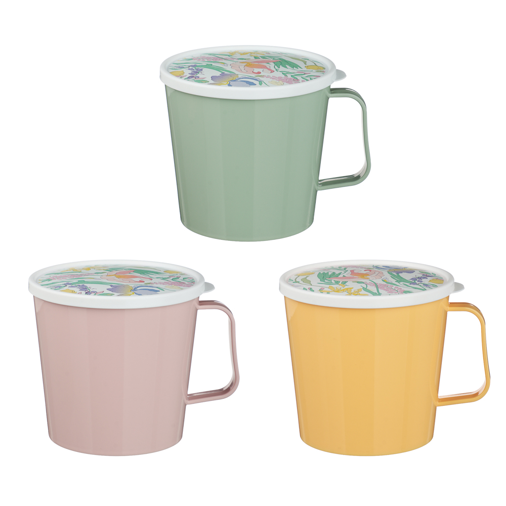 Ботаника Кружка с крышкой 750мл, пластик, 3 цвета, арт.№ 861-563