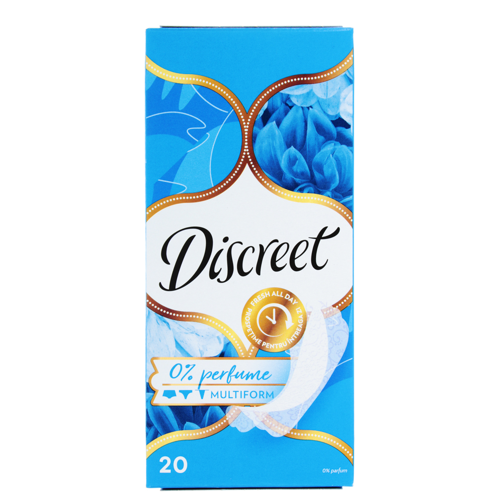 Прокладки ежедневные DISCREET 2 вида, к/у, 20шт, арт.№ 941-060