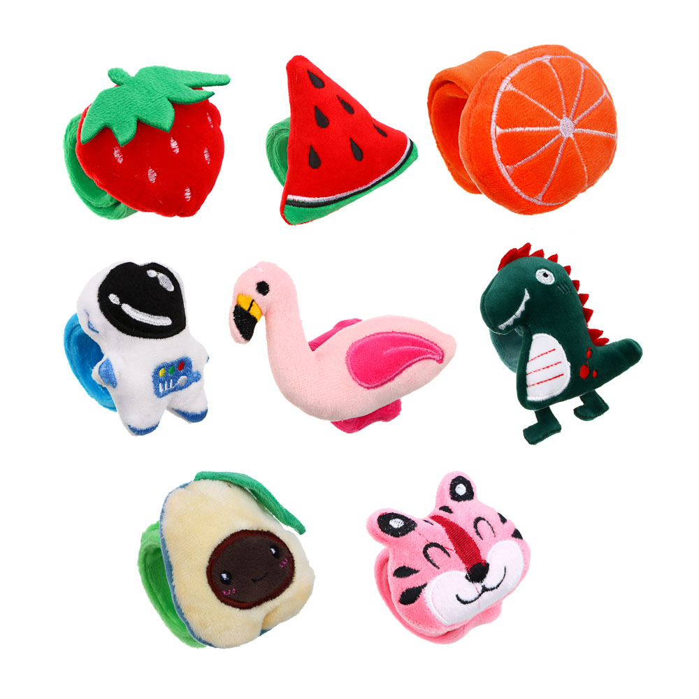 МЕШОК ПОДАРКОВ Кляк-браслет Мягкая игрушка, полиэстер, 23см, 8 дизайнов, арт.№ 295-181