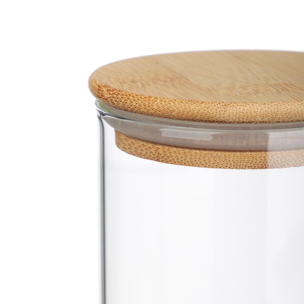 Банка для сыпучих продуктов, стекло, бамбук.крышка, 300мл, арт.№ 828-355