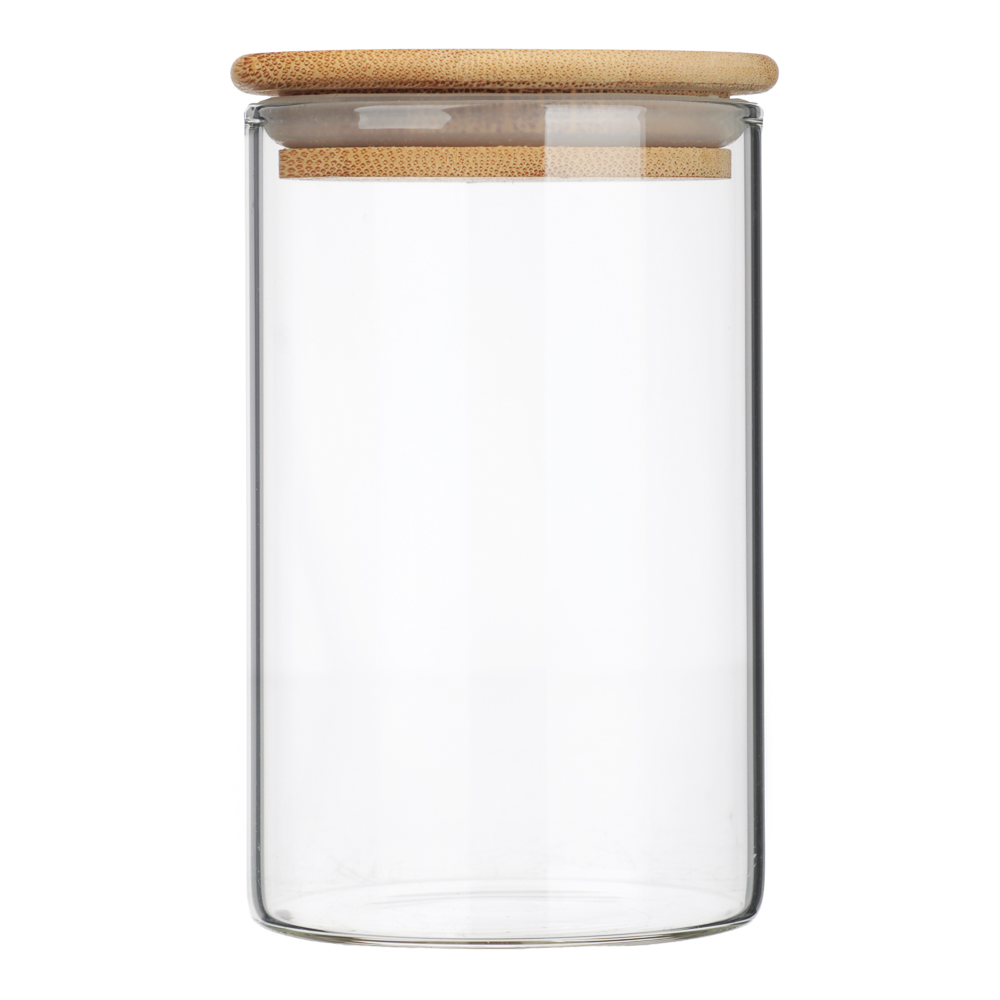 Банка для сыпучих продуктов, стекло, бамбук.крышка, 300мл, арт.№ 828-355