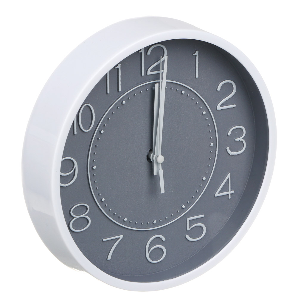 LADECOR CHRONO Часы настенные круглые, пластик, d20 см, 1xAA, арт.06-4, арт.№ 581-261