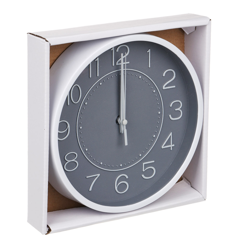 LADECOR CHRONO Часы настенные круглые, пластик, d20 см, 1xAA, арт.06-4, арт.№ 581-261