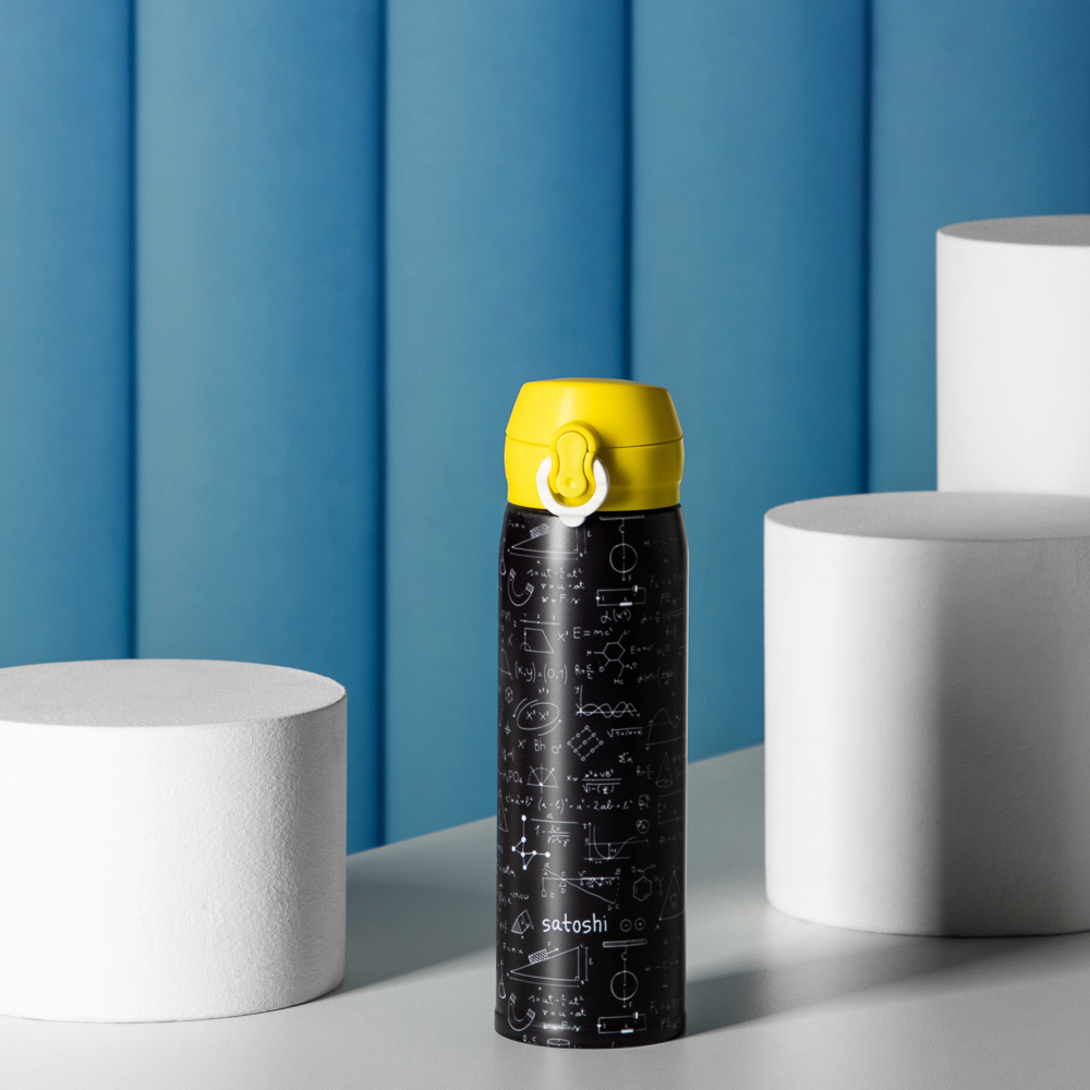 SATOSHI Термос-кружка с крышкой на защелке, 450мл "Геометрия", нерж.сталь, арт.№ 841-004