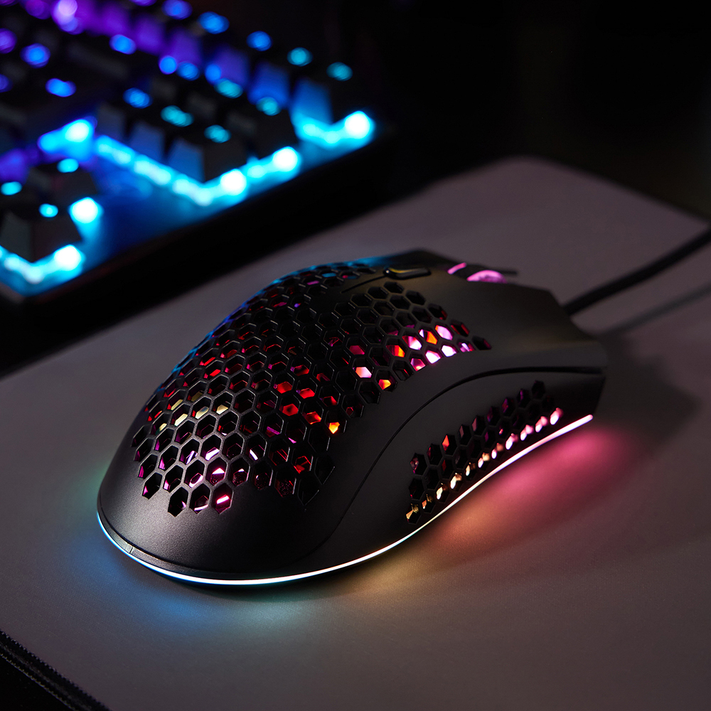 BY Игровая мышь проводная Shotgun 12400dpi,7D,PAW3327,RGB,220см, арт.№ 405-056