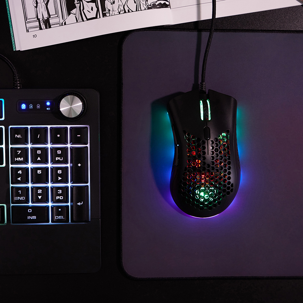 BY Игровая мышь проводная Shotgun 12400dpi,7D,PAW3327,RGB,220см, арт.№ 405-056