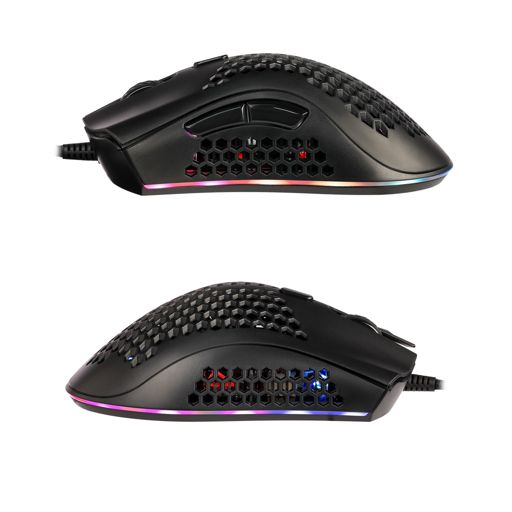 BY Игровая мышь проводная Shotgun 12400dpi,7D,PAW3327,RGB,220см, арт.№ 405-056