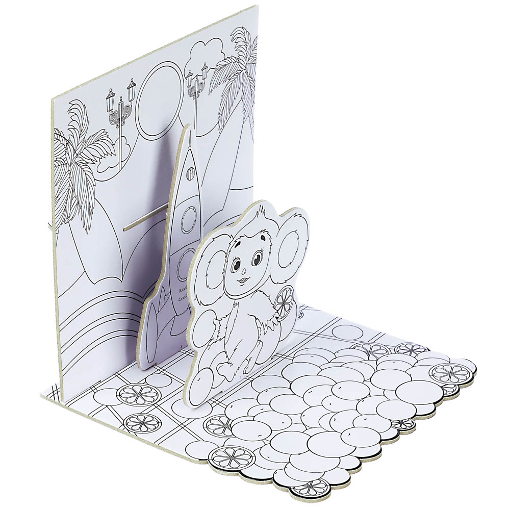 НД ПЛЭЙ Чебурашка Набор для творчества "3Д раскраска", 5 дизайнов, арт.№ 290-348