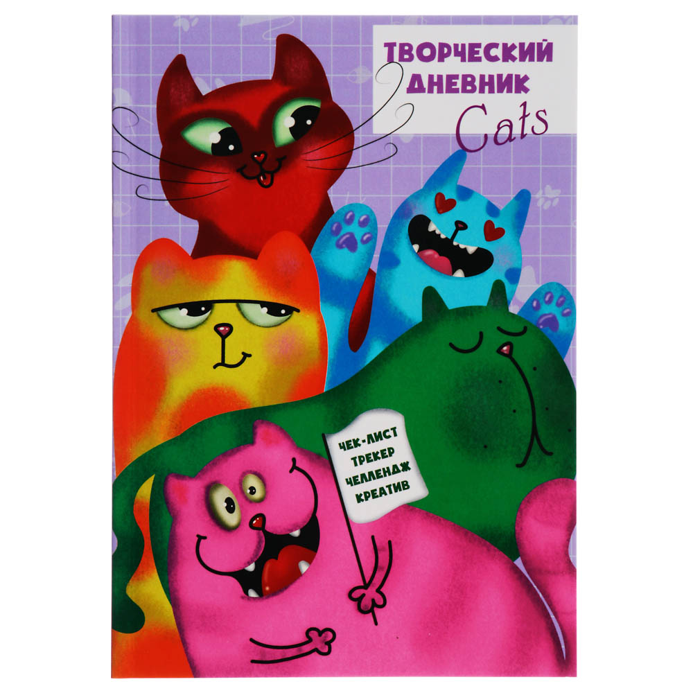 УИД Книга "Творческий дневник для подростков", бумага, картон, 96 стр., 14,7х21см, 4 дизайна, арт.№ 831-007