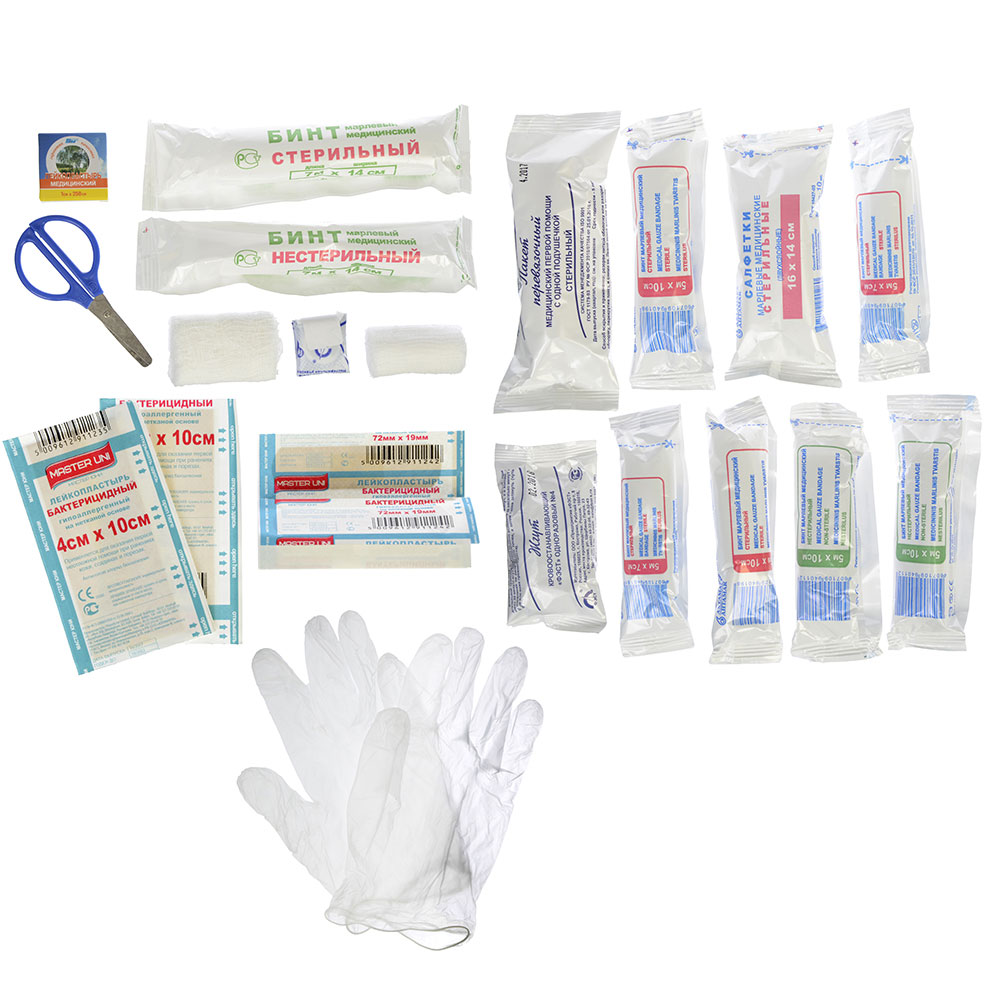 Аптечка первой помощи автомобильная ФЭСТ "Салют" 21x21x7,5см, арт.№ 780-013