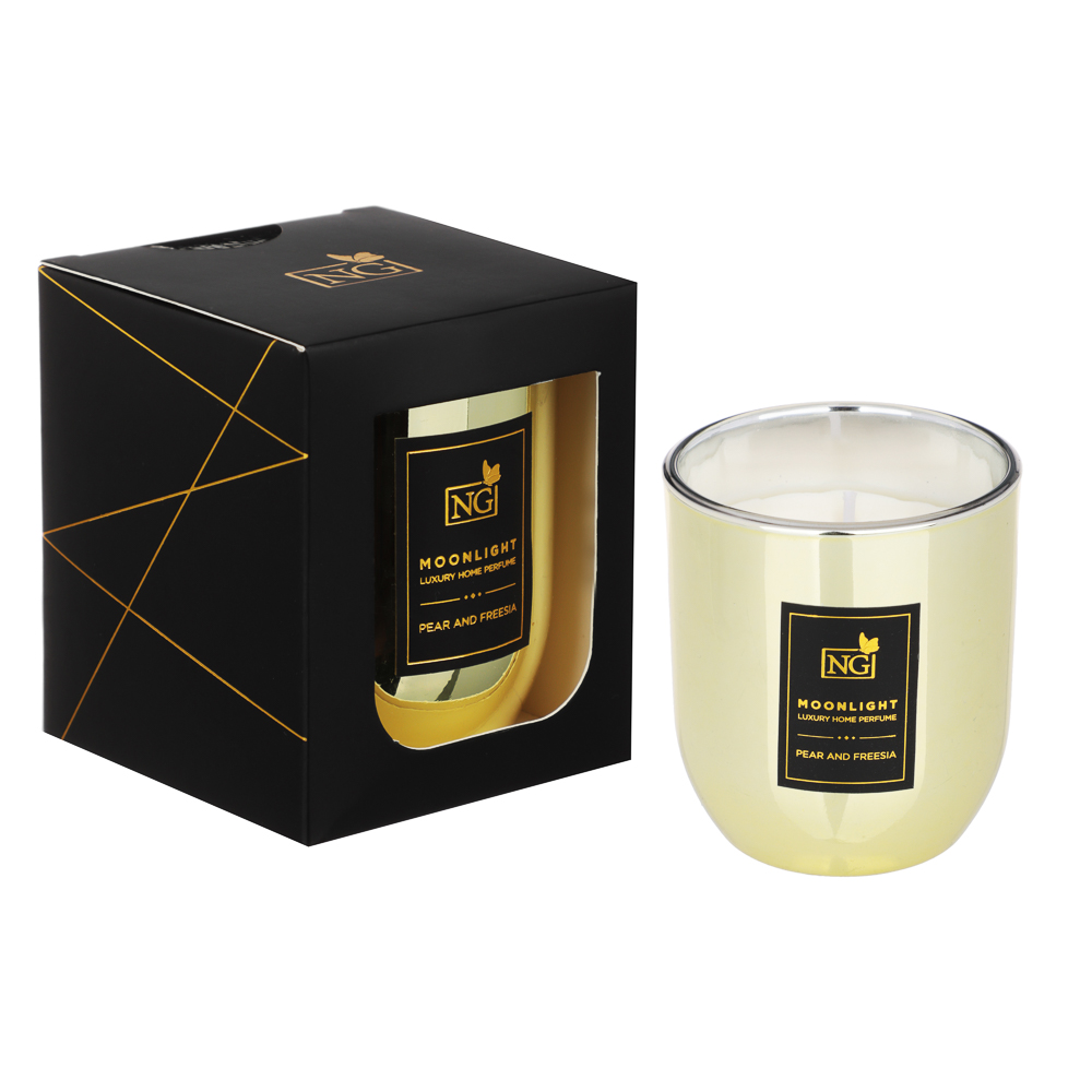 NEW GALAXY Свеча ароматизированная Moonlight 135 гр. wood sage, pear and freesia, арт.№ 778-158