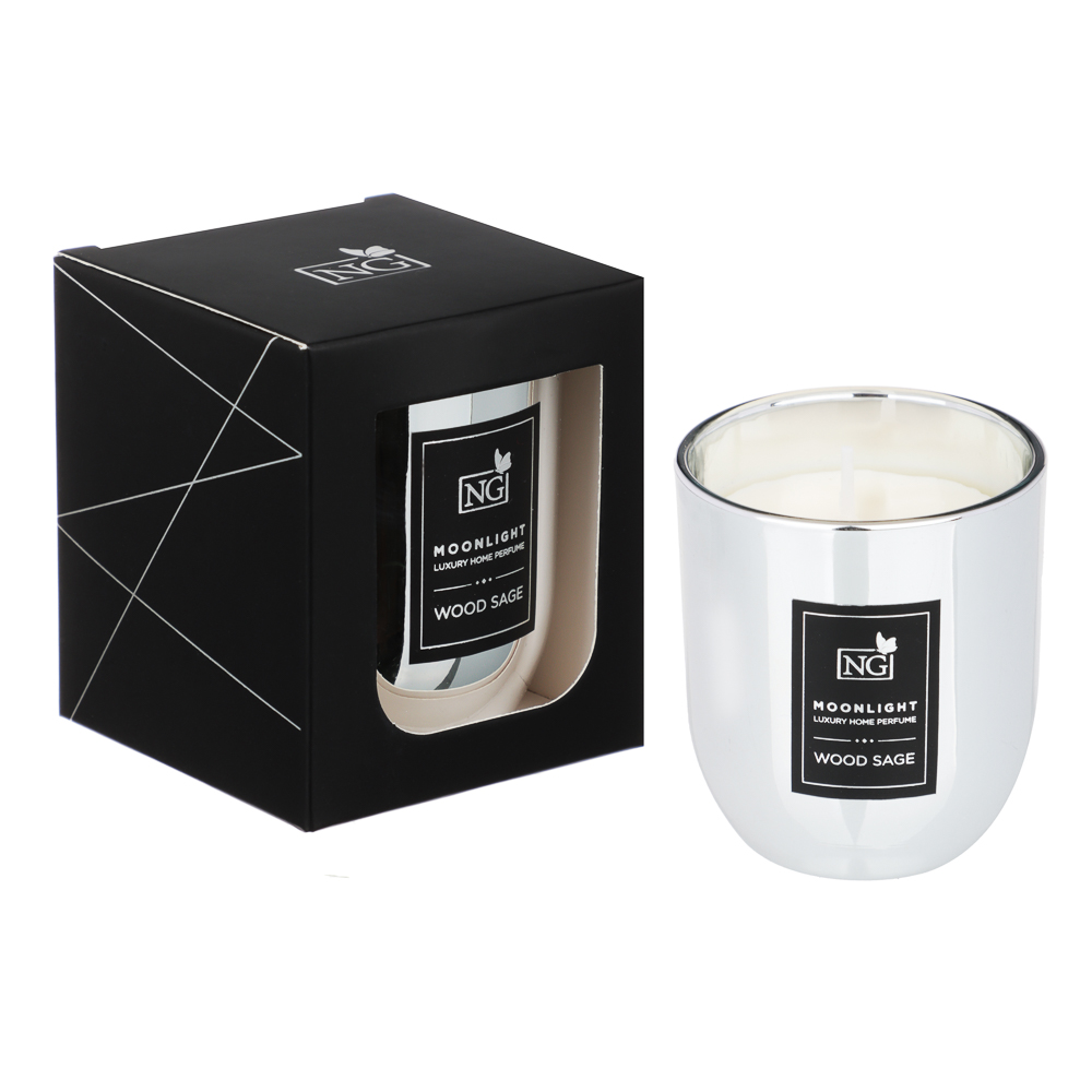 NEW GALAXY Свеча ароматизированная Moonlight 135 гр. wood sage, pear and freesia, арт.№ 778-158