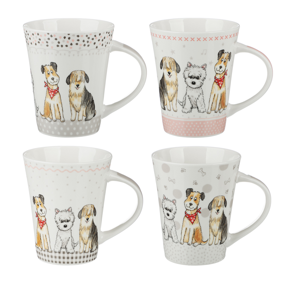 MILLIMI Дружок Кружка 350мл, фарфор, 4 дизайна, арт.№ 806-057