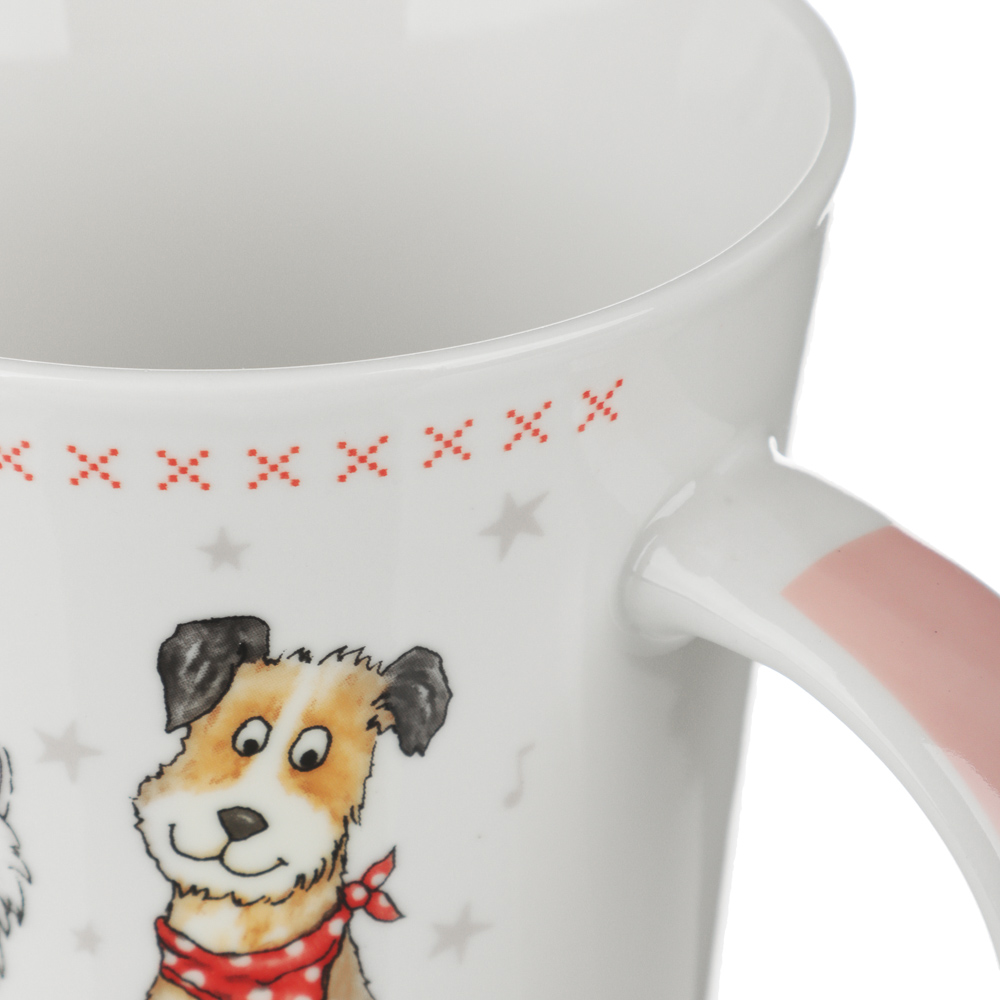MILLIMI Дружок Кружка 350мл, фарфор, 4 дизайна, арт.№ 806-057