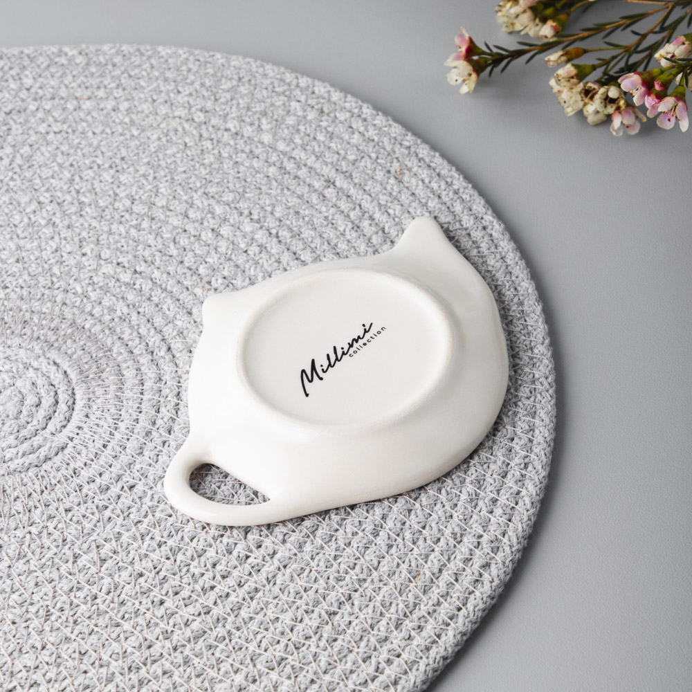 MILLIMI Котейка Подставка под чайный пакетик, 12х9х1,5см, керамика, арт.№ 824-131