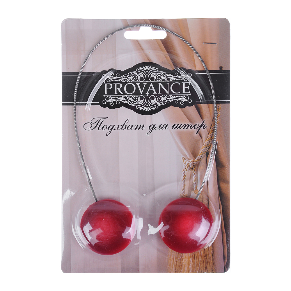 PROVANCE Подхват для штор магнитный 2-сторонний, "Стиль", 3 цвета, арт.№ 491-395