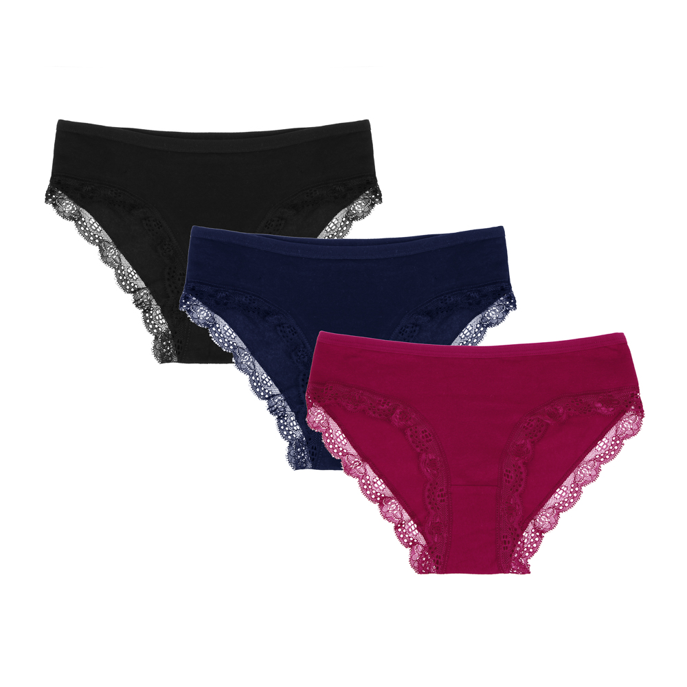 GALANTE Трусы-слипы женские с кружевом, 95% хлопок, 5% спандекс, р-ры 42-48, 2-3 цвета, арт.№ 331-133