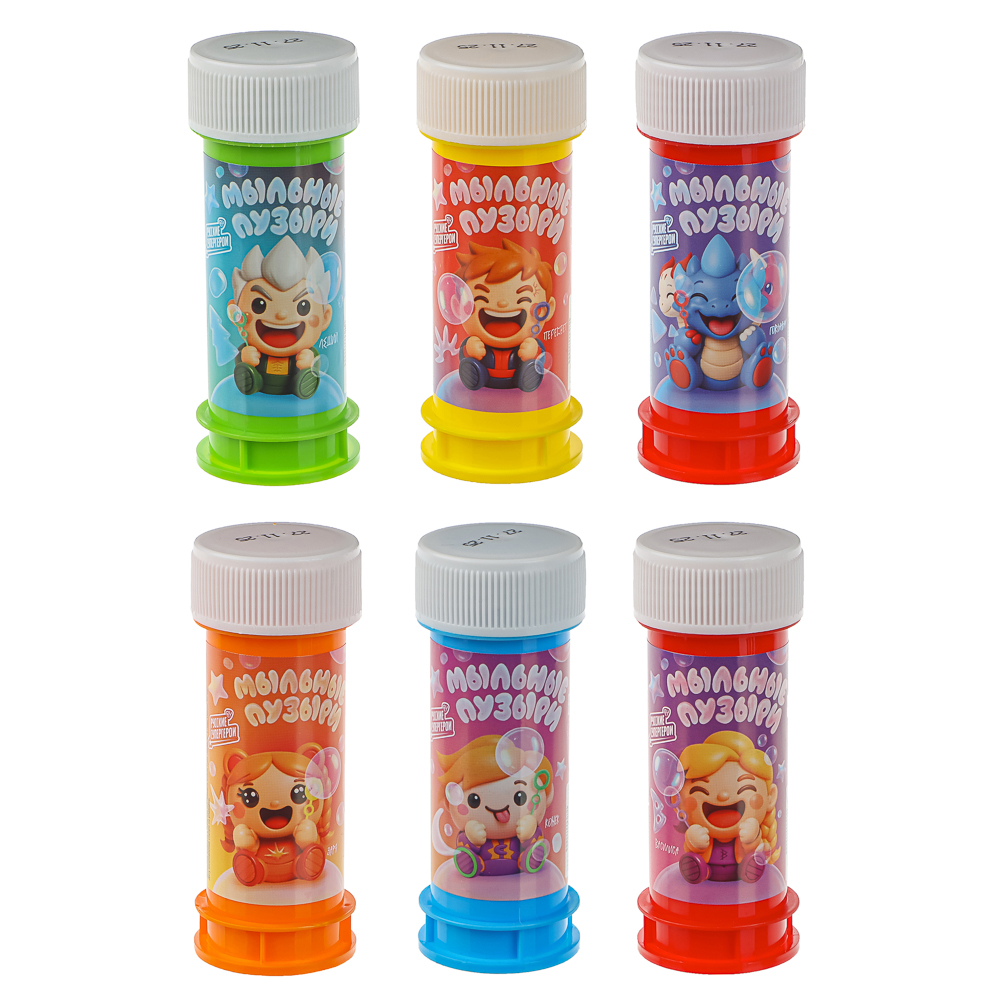 Мыльные пузыри BY Русские Супергерои, 50мл, мыльный раствор, пластик, 6 дизайнов, арт.№ 460-056