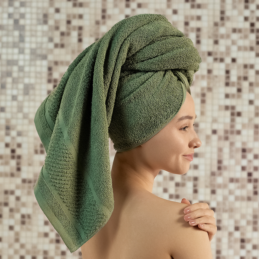 PROVANCE Виана Полотенце махровое, 100% хлопок, 70х130см, зеленый, арт.№ 484-027