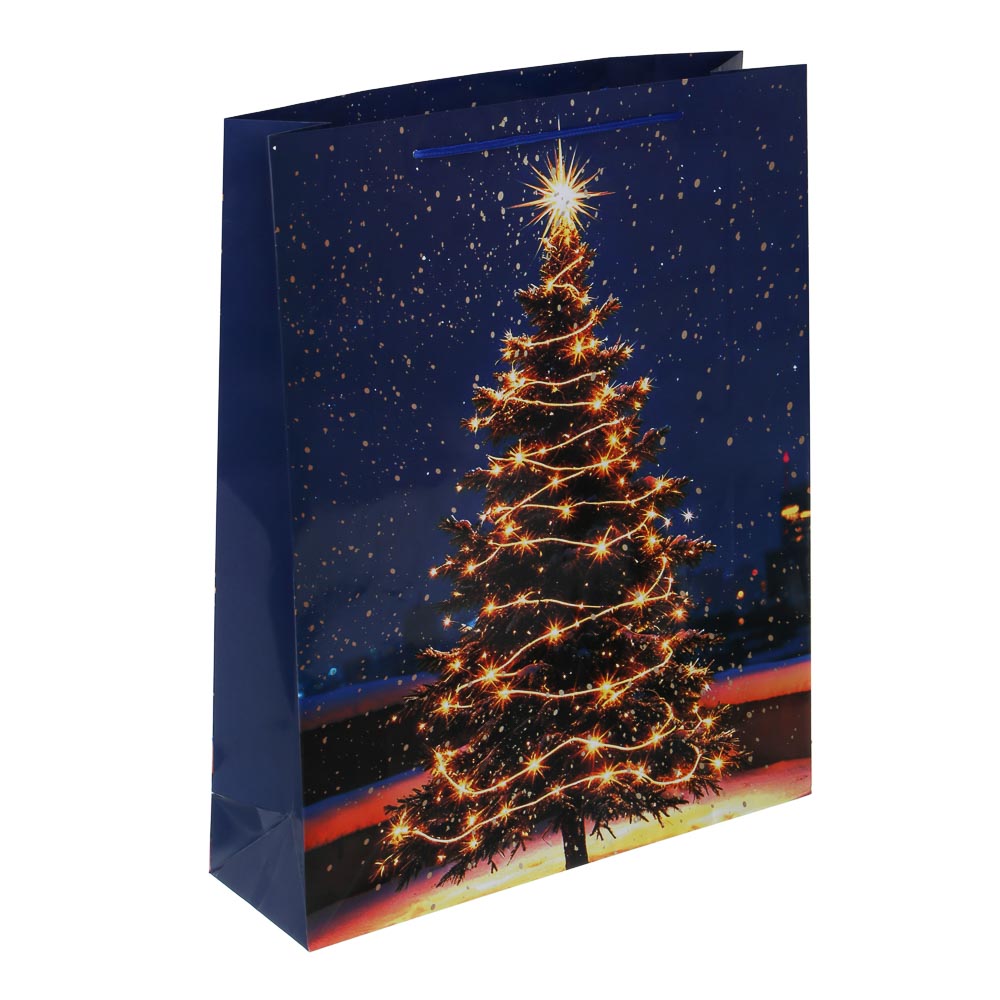 Пакет подарочный тм СНОУ БУМ, 32x40x10см, бумага, 3 дизайна, арт.7, арт.№ 507-403