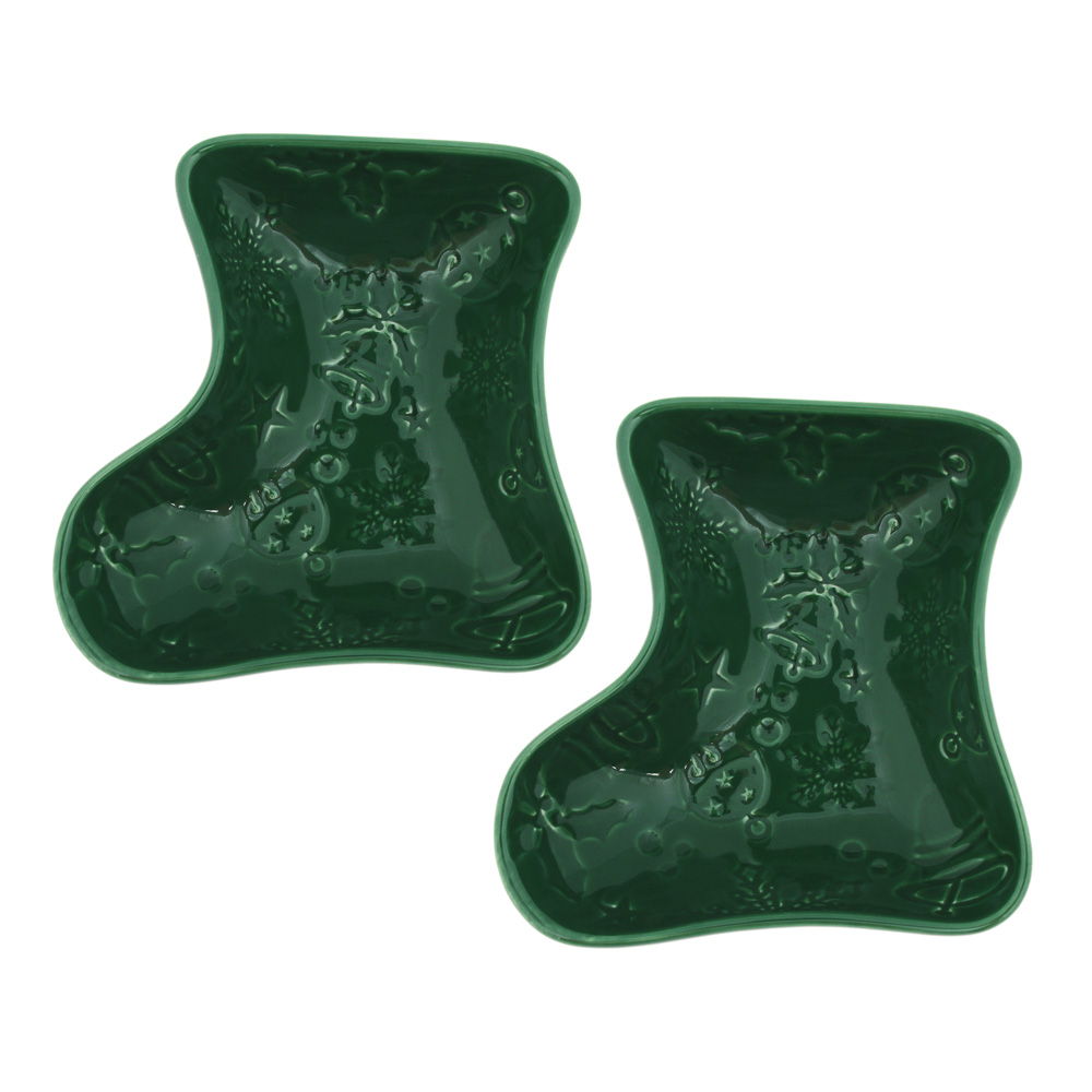 BY COLLECTION Асти Набор розеток в форме сапожка, 2 шт, 11х11х3,5см, фарфор, арт.№ 820-768