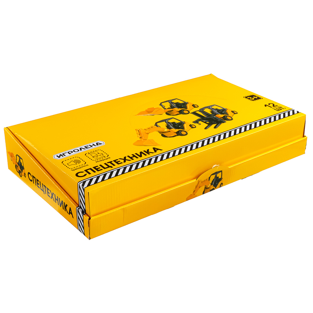 ИГРОЛЕНД Спецтехника, инерция, ковш-трещотка, PP, 13,6х5,1х7,5см, 3 дизайна, арт.№ 292-178