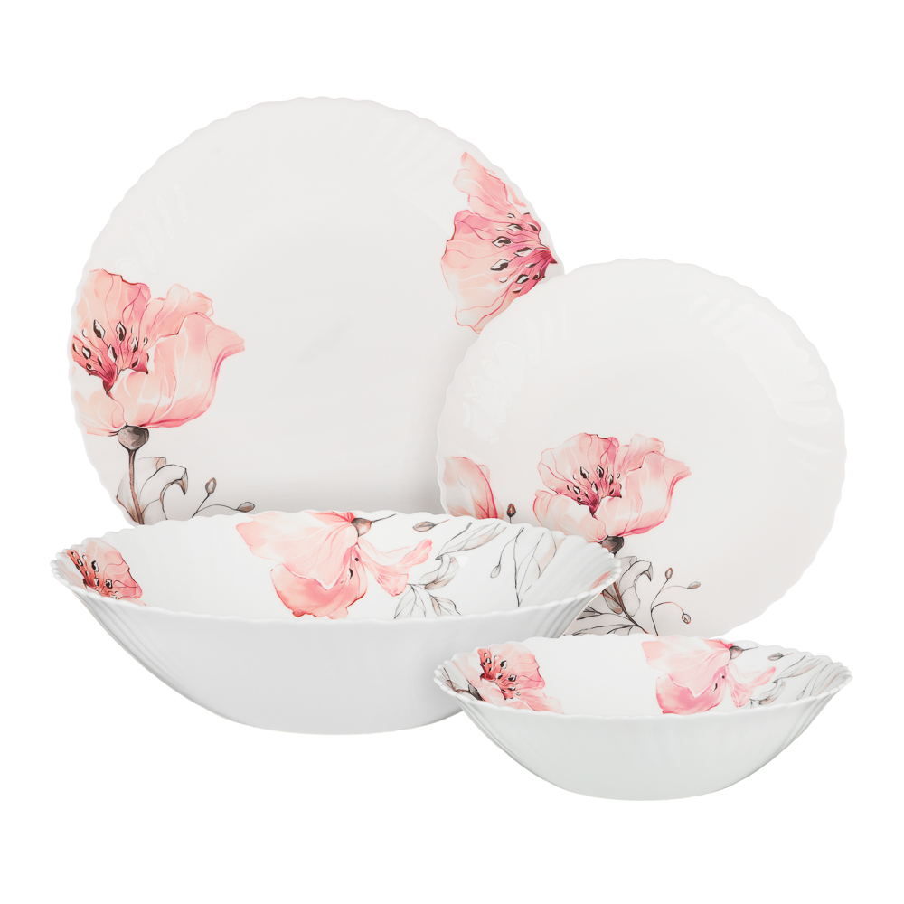 MILLIMI Роселла Набор столовой посуды 13 пр., опаловое стекло, арт.№ 818-873