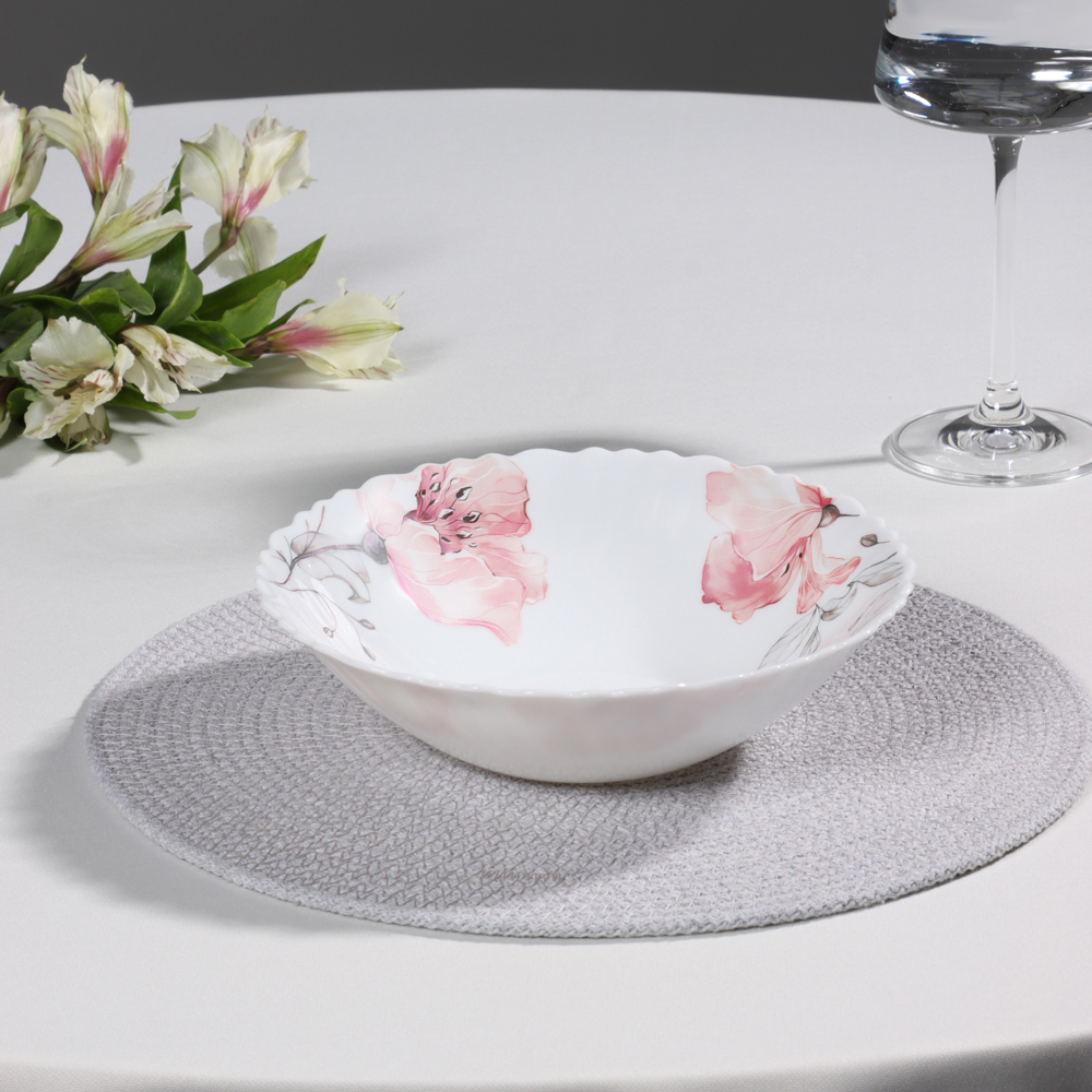 MILLIMI Роселла Салатник, опаловое стекло, 19см, арт.№ 818-875