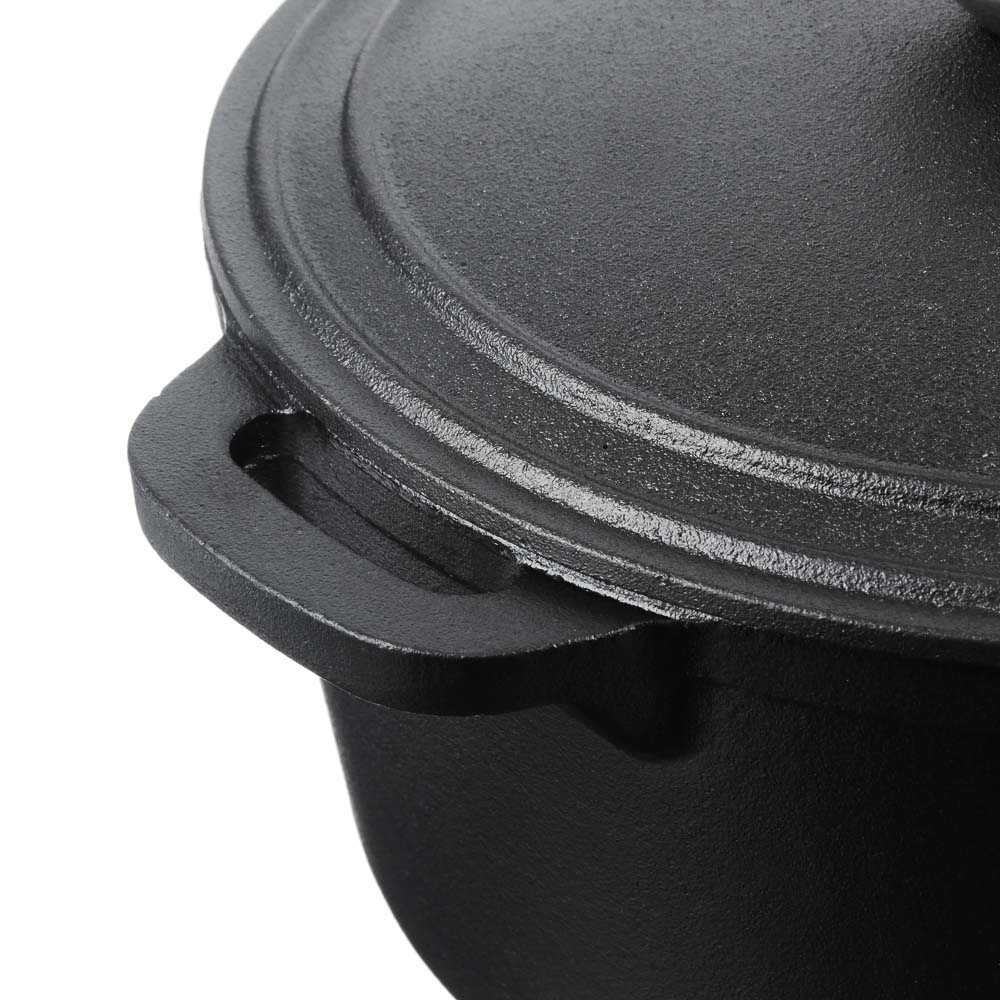 VETTA Кастрюля чугун, 3,8л, d23х10см, чугун крышка, нерж ручка, индукция, арт.№ 808-019