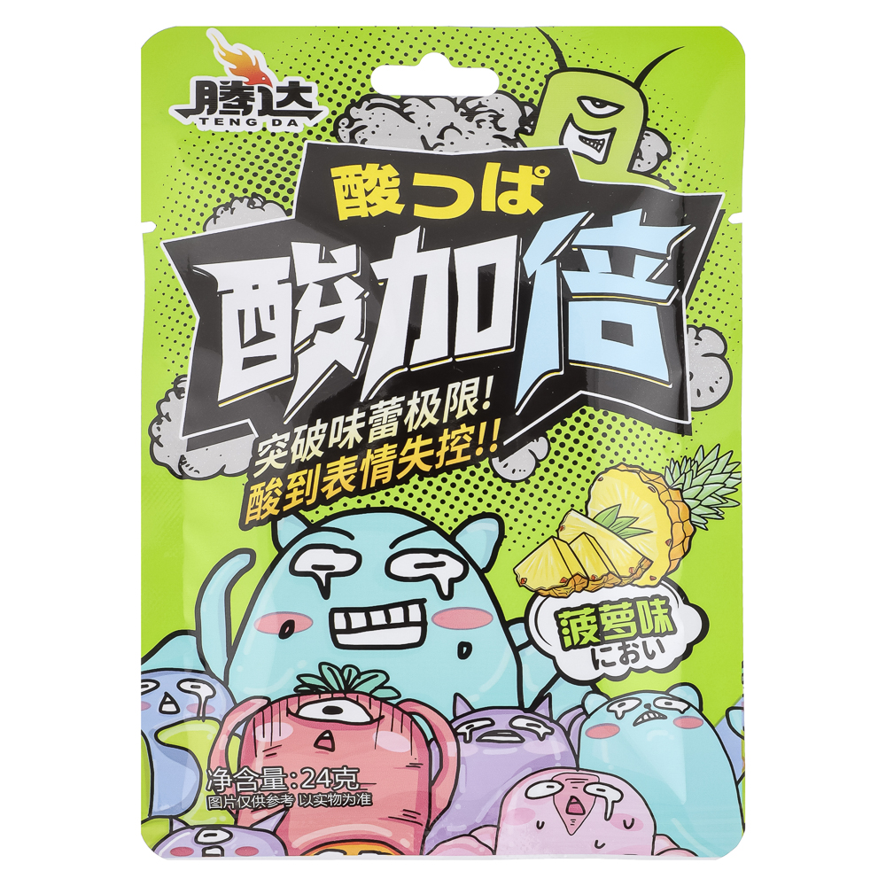 Конфеты супер кислые ананас Монстрики 24 гр, арт.№ 347-459