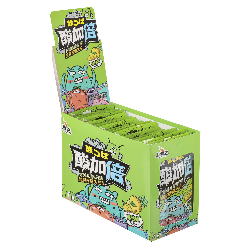 Конфеты супер кислые ананас Монстрики 24 гр, арт.№ 347-459