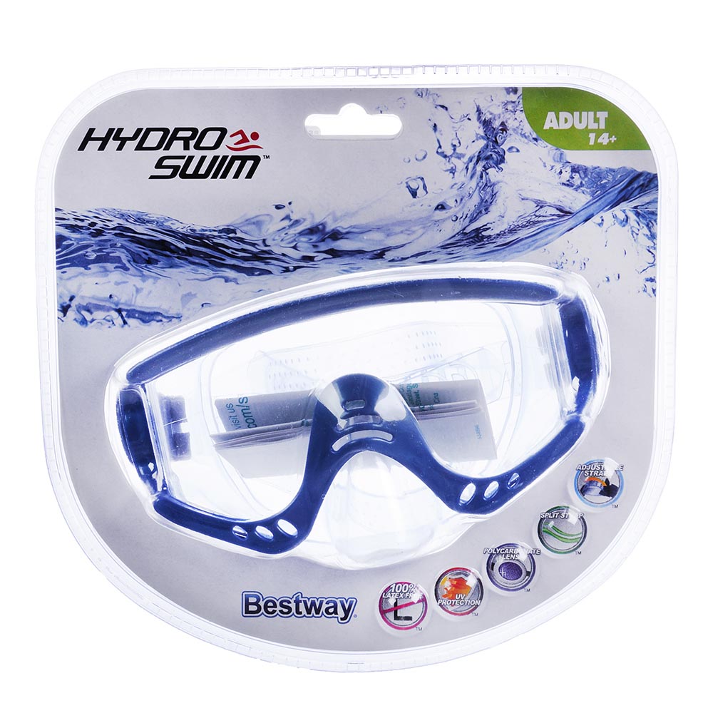 BESTWAY Маска для ныряния Tiger Beach 14+ (поликарбонат, АБС, ПВХ) 22044, арт.№ 035-006