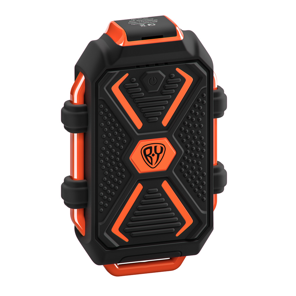 Аккумулятор мобильный BY 10000мАч, USB, 2А, защита IP67, фонарик, Чёрный, арт.№ 031-007