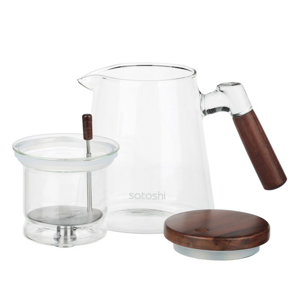 Чайник заварочный тм SATOSHI 900 мл Гунфу, с деревянной крышкой, арт.№ 850-276