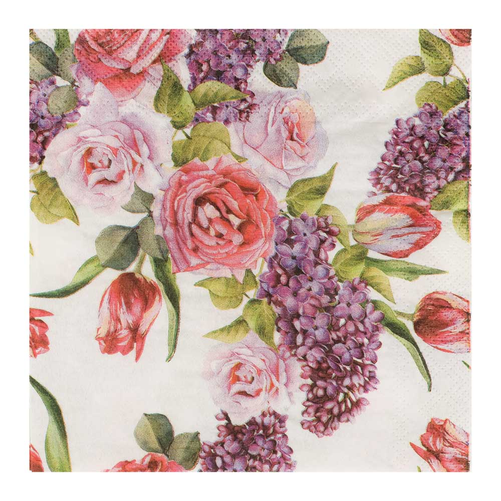 Салфетки бумажные 10шт, двухслойные, 33x33см, арт.№ 437-269