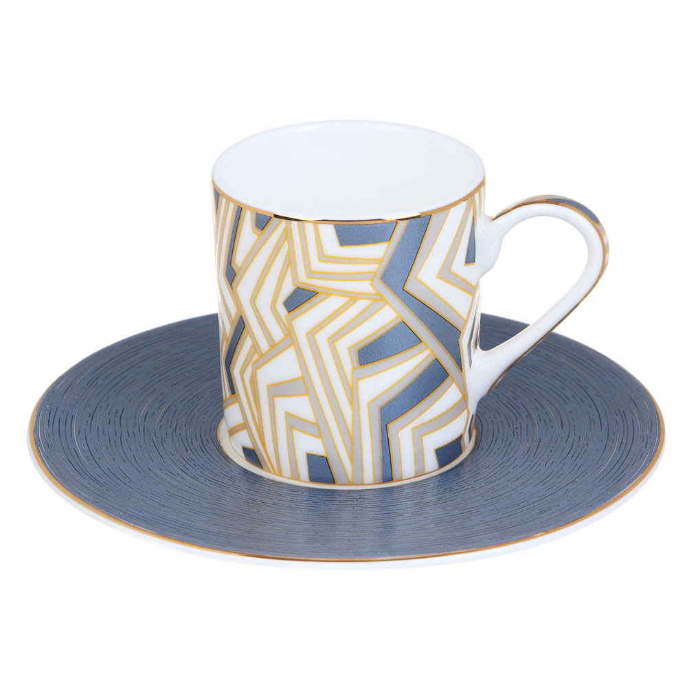 ВСЁГАЗИН Жаклин Набор кофейный 2 пр., 100мл, 13см, костяной фарфор, арт.№ 802-013