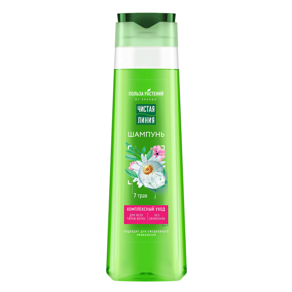 Шампунь для волос ЧИСТАЯ ЛИНИЯ 3 вида, п/б, 385мл, арт.№ 974-004