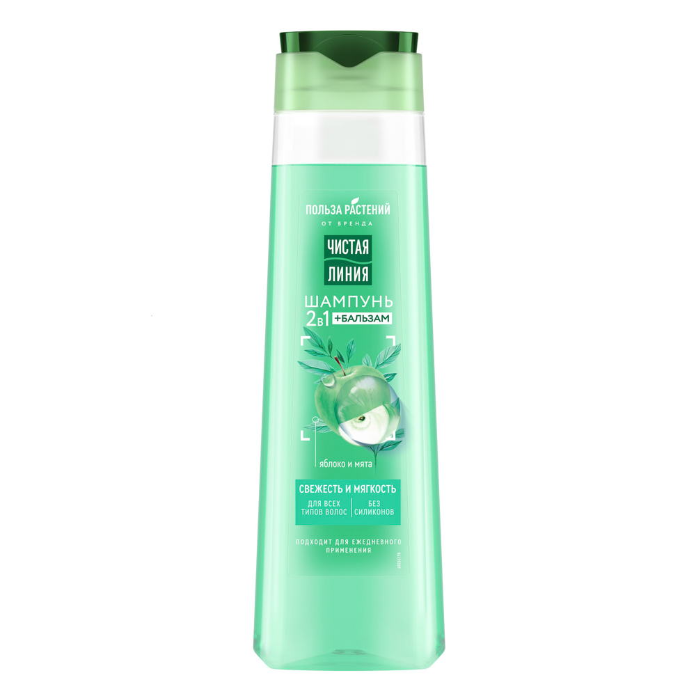 Шампунь для волос ЧИСТАЯ ЛИНИЯ 3 вида, п/б, 385мл, арт.№ 974-004
