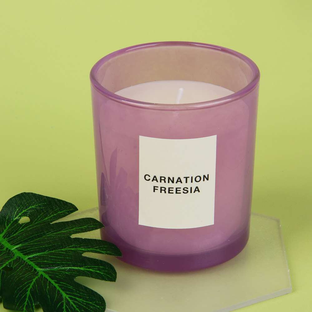 LADECOR Свеча ароматическая в стеклянном корпусе, 130 г, 7х7х8 см, 3 аромата, арт.№ 508-002