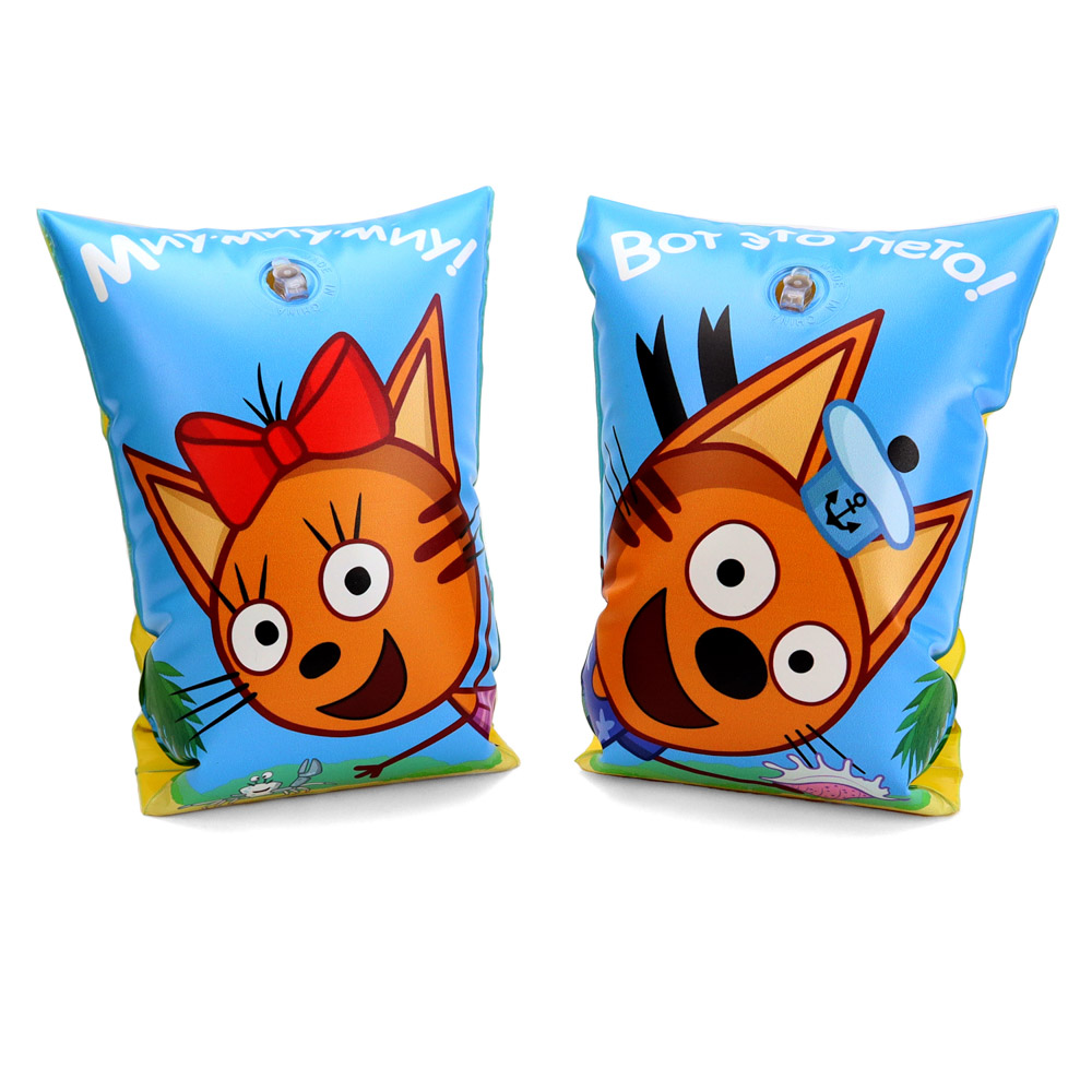 НД ПЛЭЙ Нарукавники надувные "Три кота", ПВХ, 23х15см, 2 дизайна, арт.№ 272-842