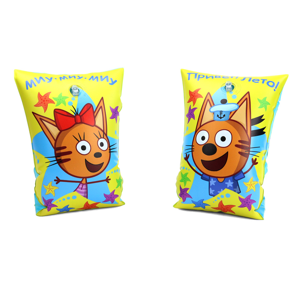 НД ПЛЭЙ Нарукавники надувные "Три кота", ПВХ, 23х15см, 2 дизайна, арт.№ 272-842